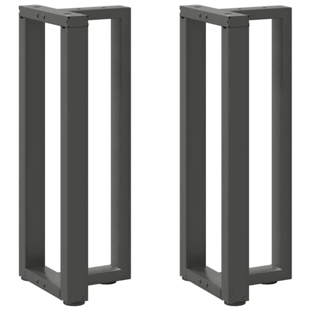 Console Table Legs T-Shaped 2 pcs Anthracite 25x28x(72-73) cm Steel - Decor Base