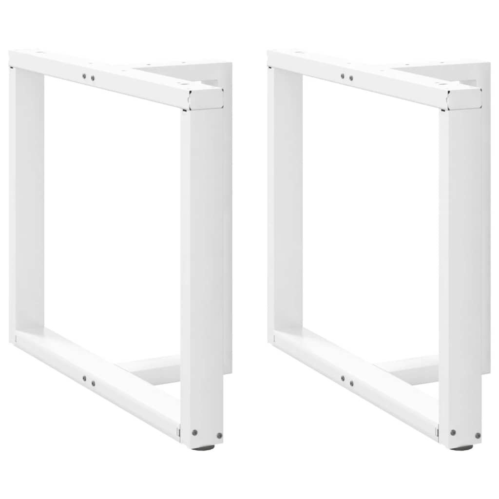 Dining Table Legs T-Shaped 2 pcs White 100x35x(72-73) cm Steel - Decor Base