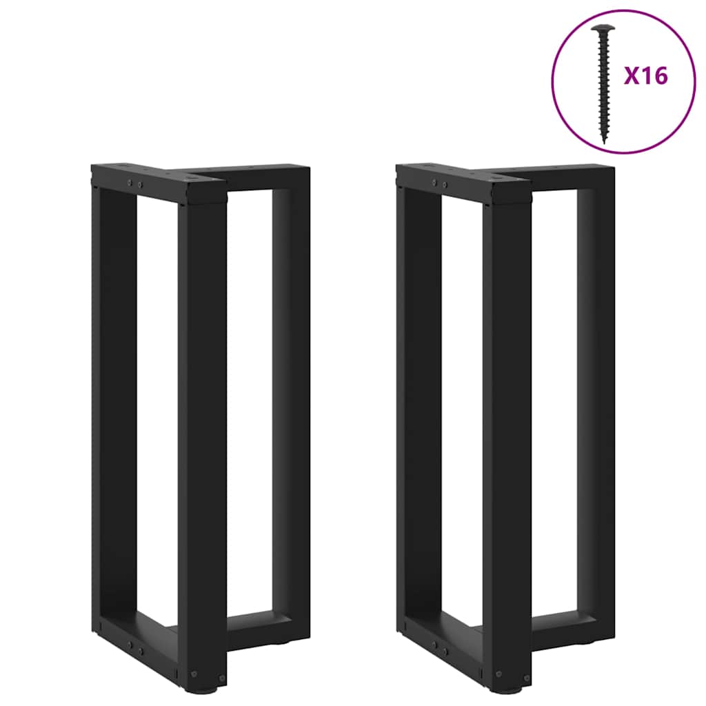 Bar Table Legs T-Shaped 2 pcs Black 40x35x(90-91) cm Steel - Decor Base