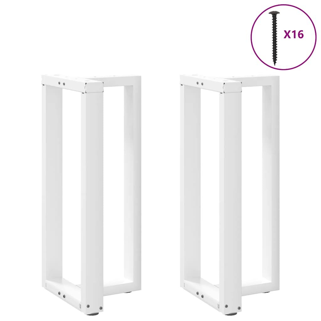 Bar Table Legs T-Shaped 2 pcs White 40x35x(90-91) cm Steel - All Things Good