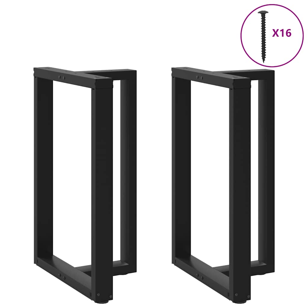 Bar Table Legs T-Shaped 2 pcs Black 60x35x(90-91) cm Steel - Brittle & Co