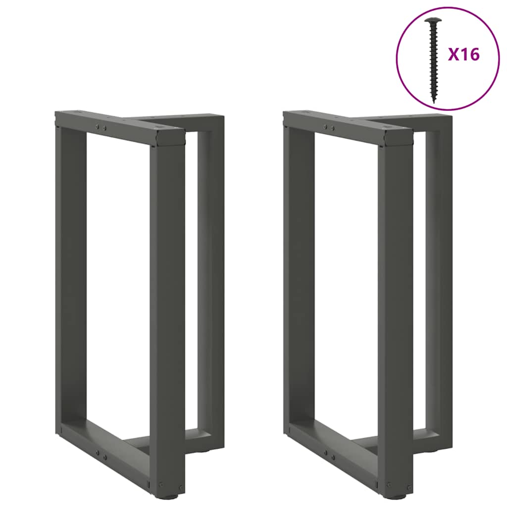 Bar Table Legs T-Shaped 2 pcs Anthracite 60x35x(90-91) cm Steel - Merkel Designers