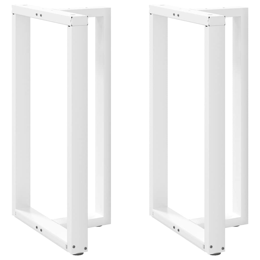Bar Table Legs T-Shaped 2 pcs White 60x35x(100-101) cm Steel - Design Hut