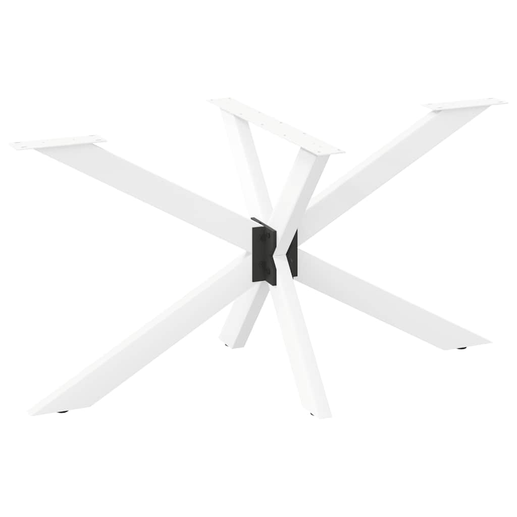 TILUX Dining Table Leg Spider Shape 150x78x(72-73) cm Steel - White - Charlotte Dunes