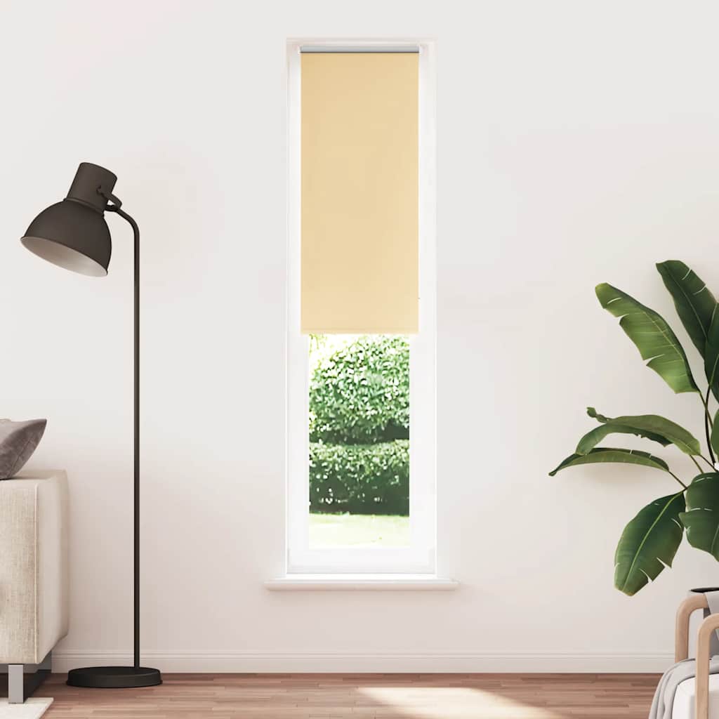 Roller Blind Blackout Beige 50x210 cm Fabric Width 45.7 cm Polyester - Direct Imports