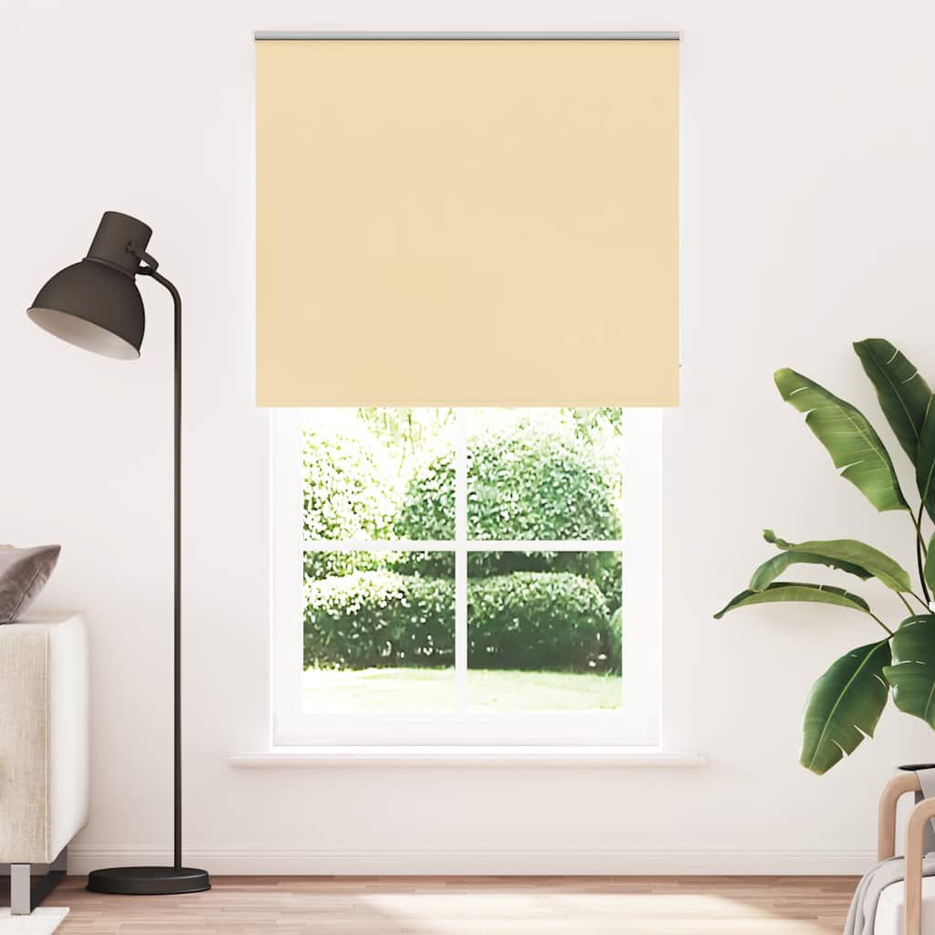 Roller Blind Blackout Beige 125x230 cm Fabric Width 121.6 cm Polyester - Sid & Sam
