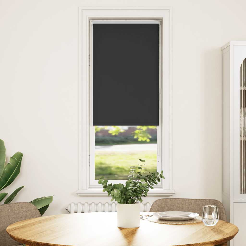 Roller Blind Blackout Black 45x130 cm Fabric Width 40.7 cm Polyester - Casper Homes