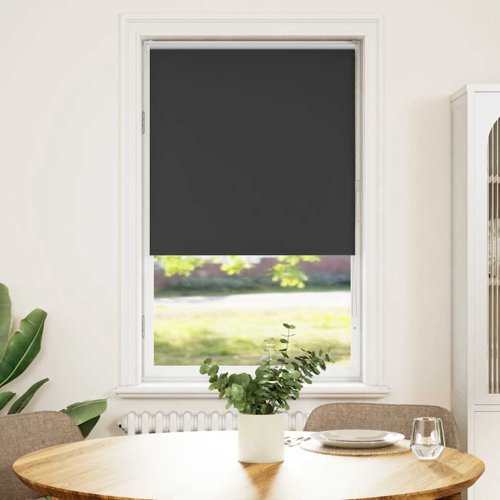 Roller Blind Blackout Black 85x175 cm Fabric Width 80.7 cm Polyester - Style and Chic