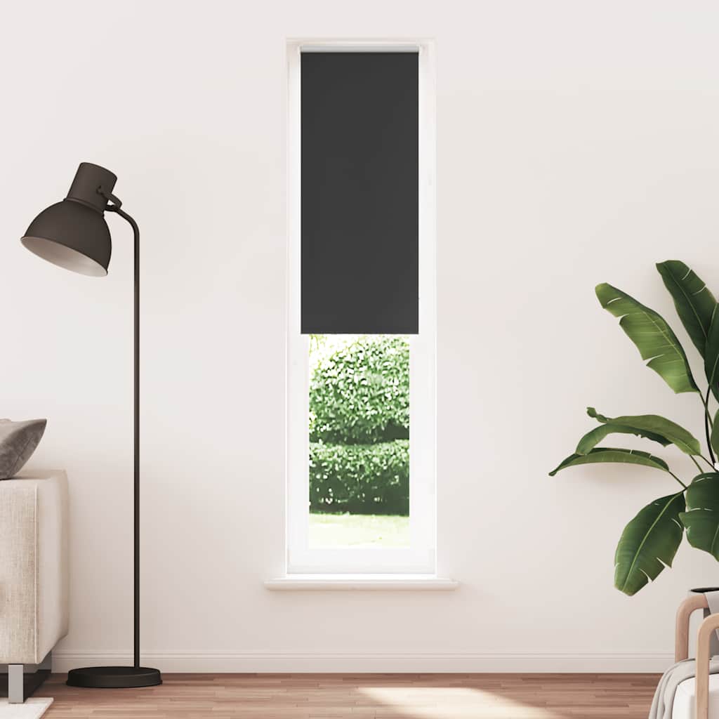 Roller Blind Blackout Black 45x210 cm Fabric Width 40.7 cm Polyester - Merlin Deals