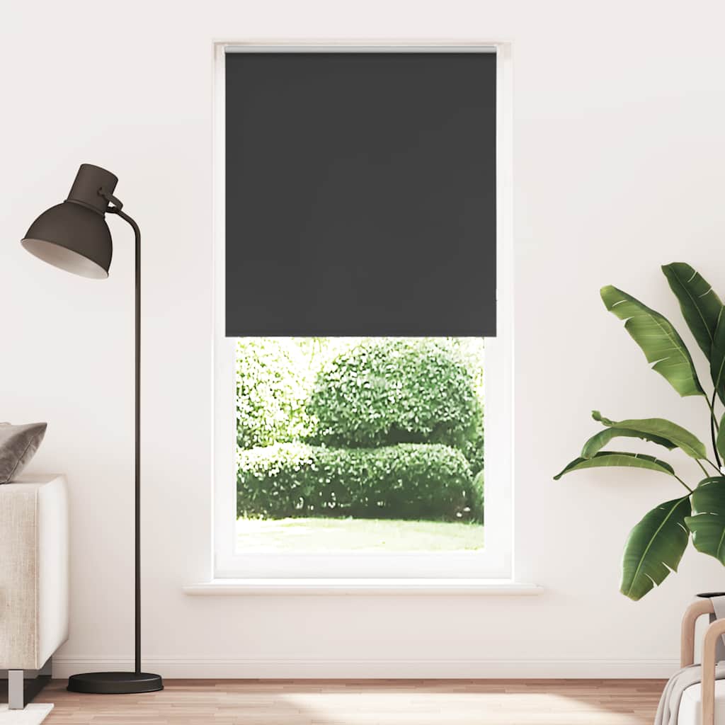 Roller Blind Blackout Black 95x210 cm Fabric Width 90.7 cm Polyester - Tyrell & Tyrell