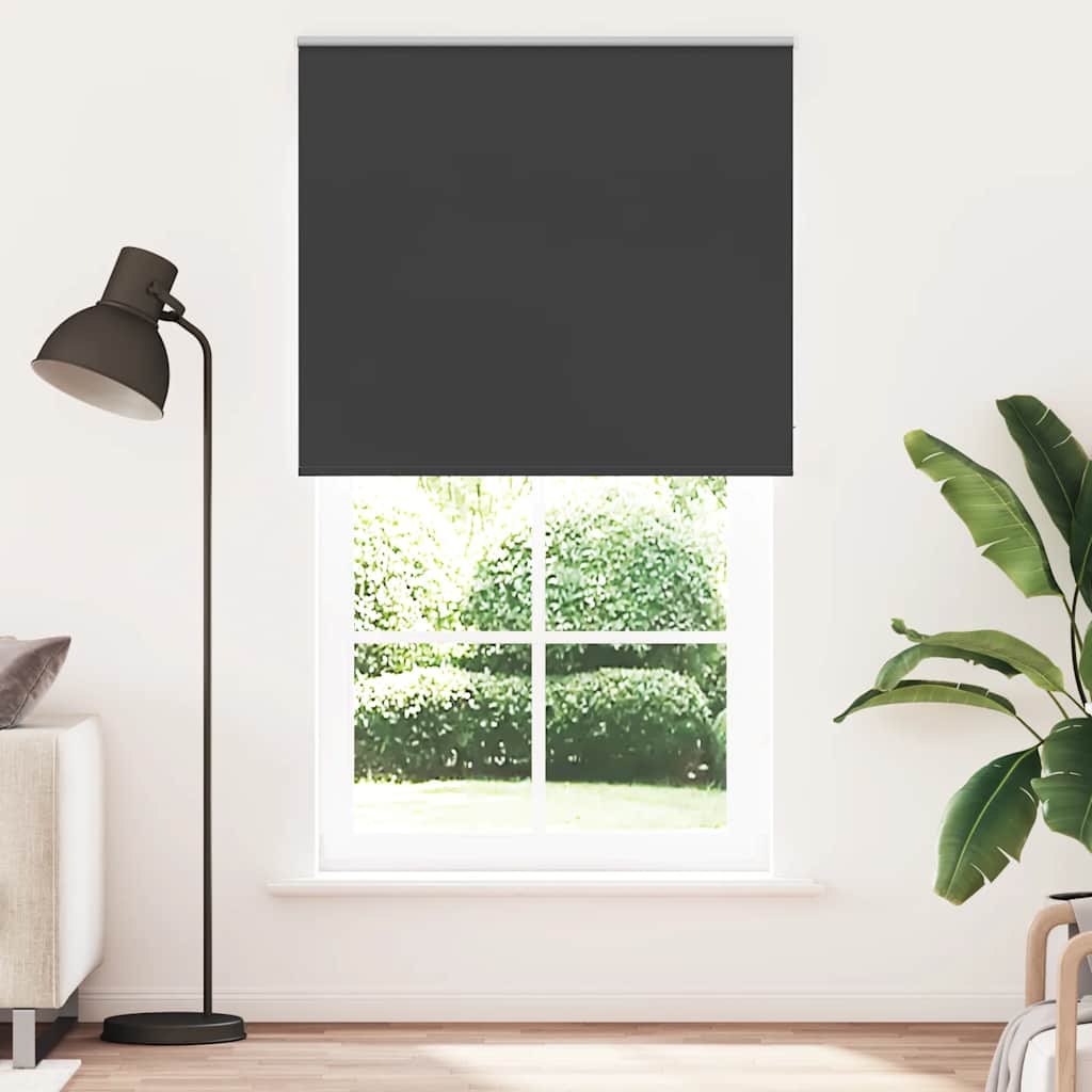 Roller Blind Blackout Black 130x230 cm Fabric Width 126.6 cm Polyester - Brittle & Co