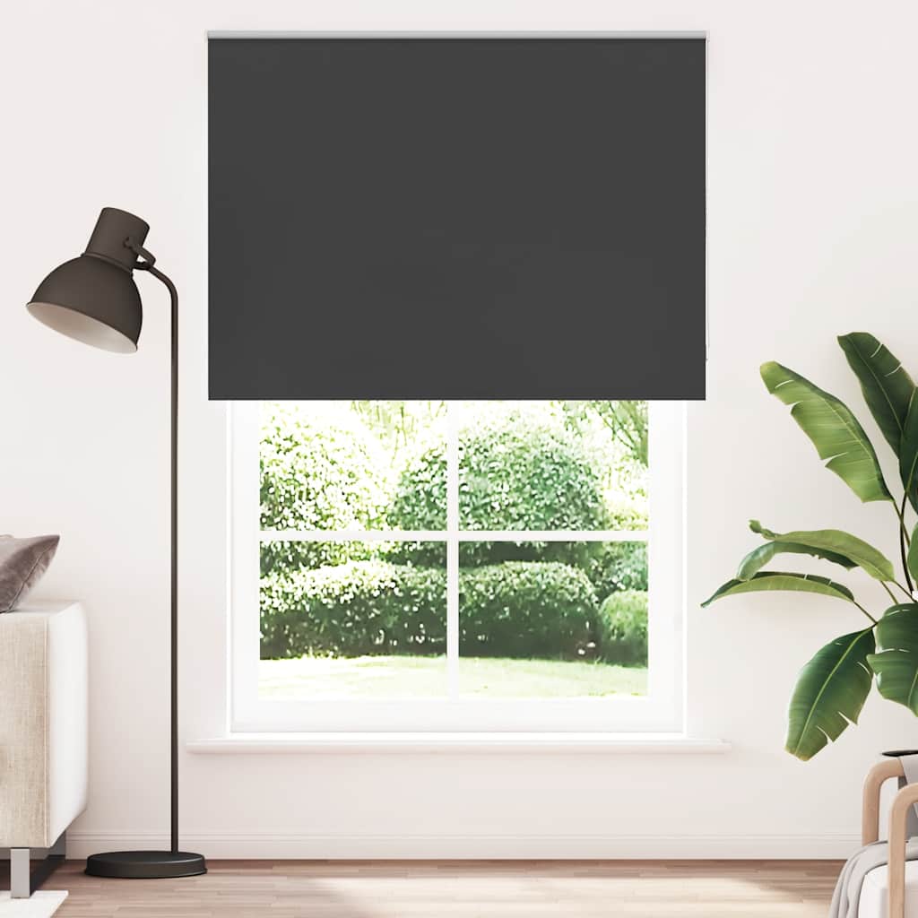 Roller Blind Blackout Black 155x230 cm Fabric Width 151.6 cm Polyester - Brittle & Co