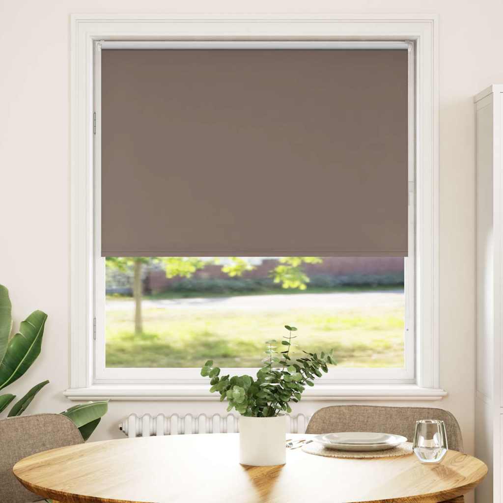 Roller Blind Blackout Coffee 95x130 cm Fabric Width 90.7 cm Polyester - Design Hut