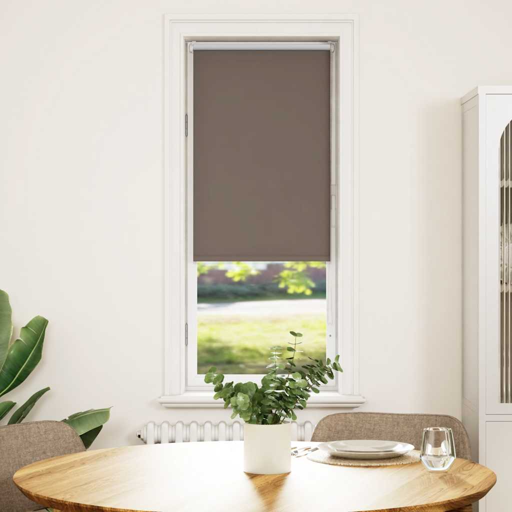 Roller Blind Blackout Coffee 40x150 cm Fabric Width 35.7 cm Polyester - Design Hut