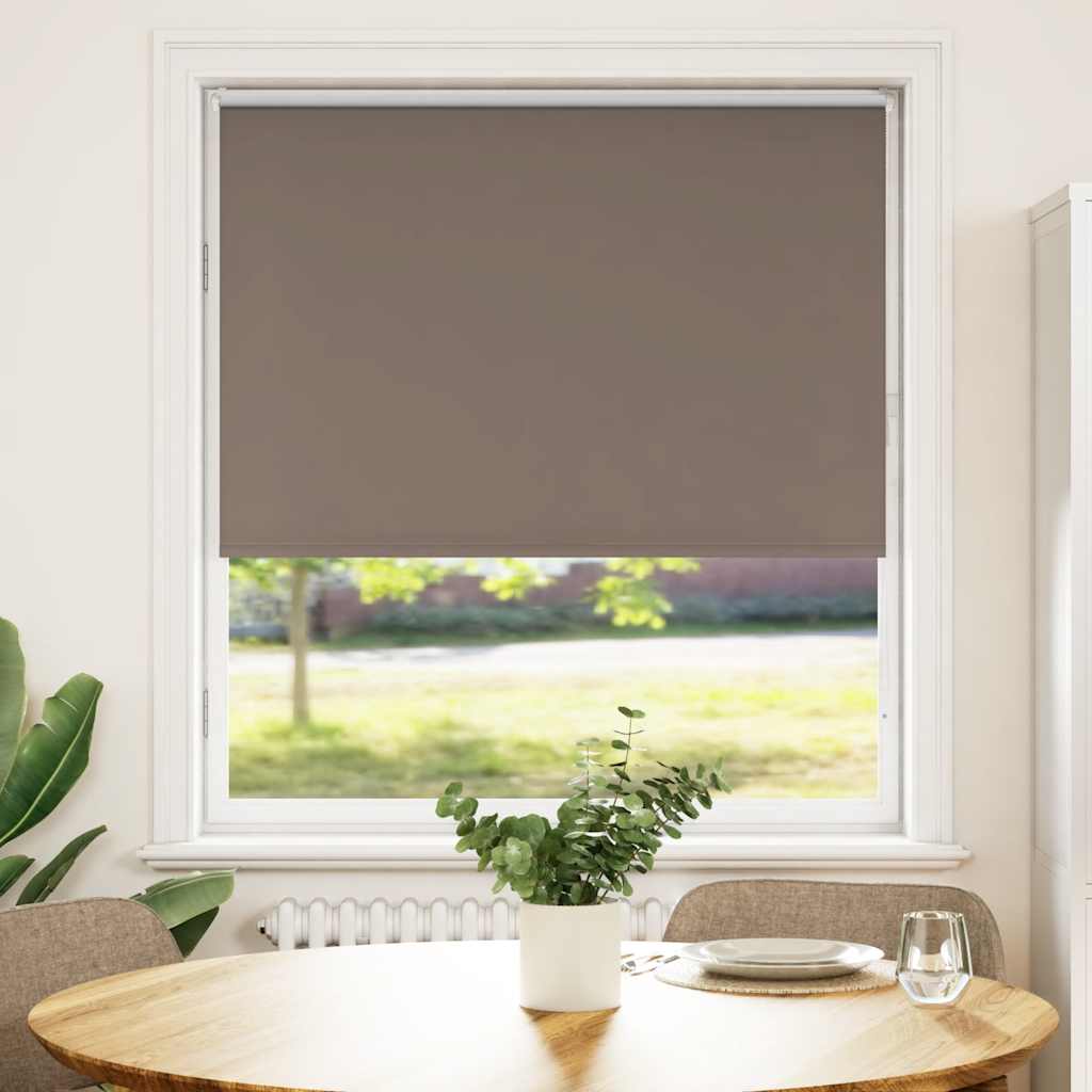 Roller Blind Blackout Coffee 100x150 cm Fabric Width 95.7 cm Polyester - All Things Good