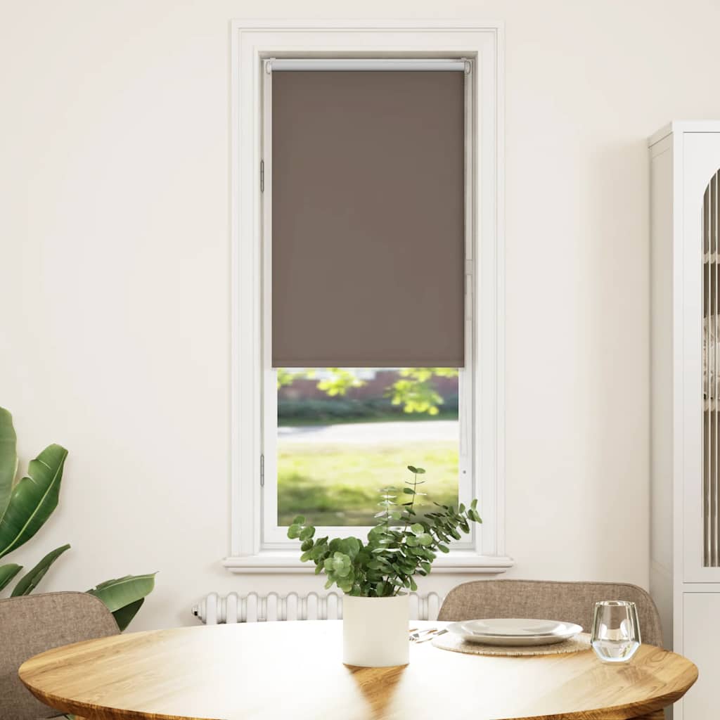 Roller Blind Blackout Coffee 45x175 cm Fabric Width 40.7 cm Polyester - Charlotte Dunes