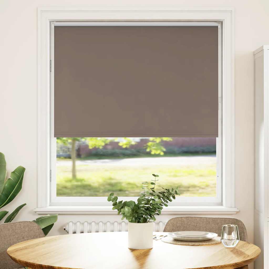 Roller Blind Blackout Coffee 90x175 cm Fabric Width 85.7 cm Polyester - Discount Dealers