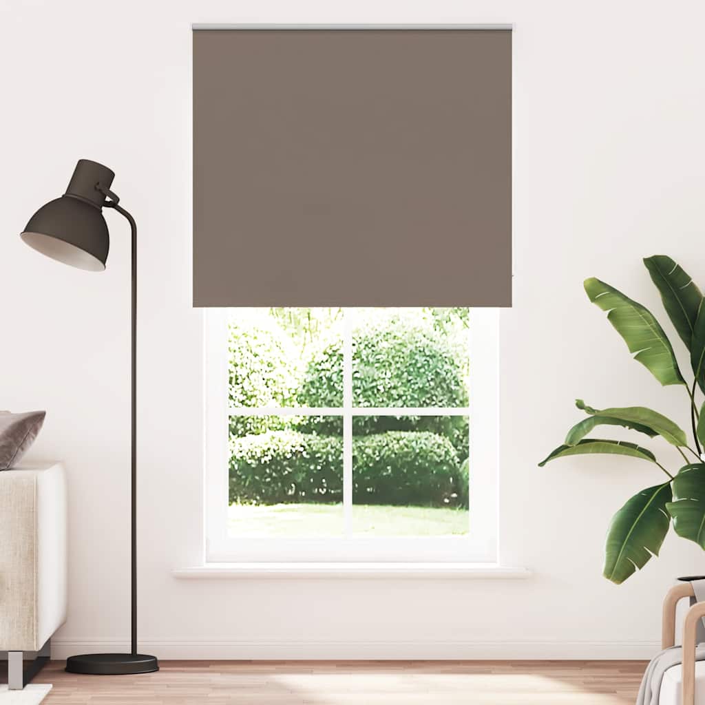 Roller Blind Blackout Coffee 125x230 cm Fabric Width 121.6 cm Polyester - The Home Maker