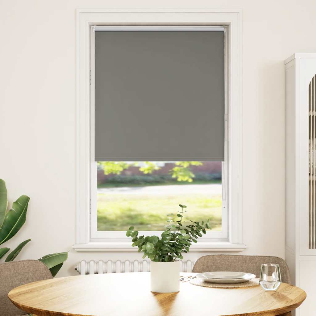 Roller Blind Blackout Grey 80x130 cm Fabric Width 75.7 cm Polyester - Merkel Designers