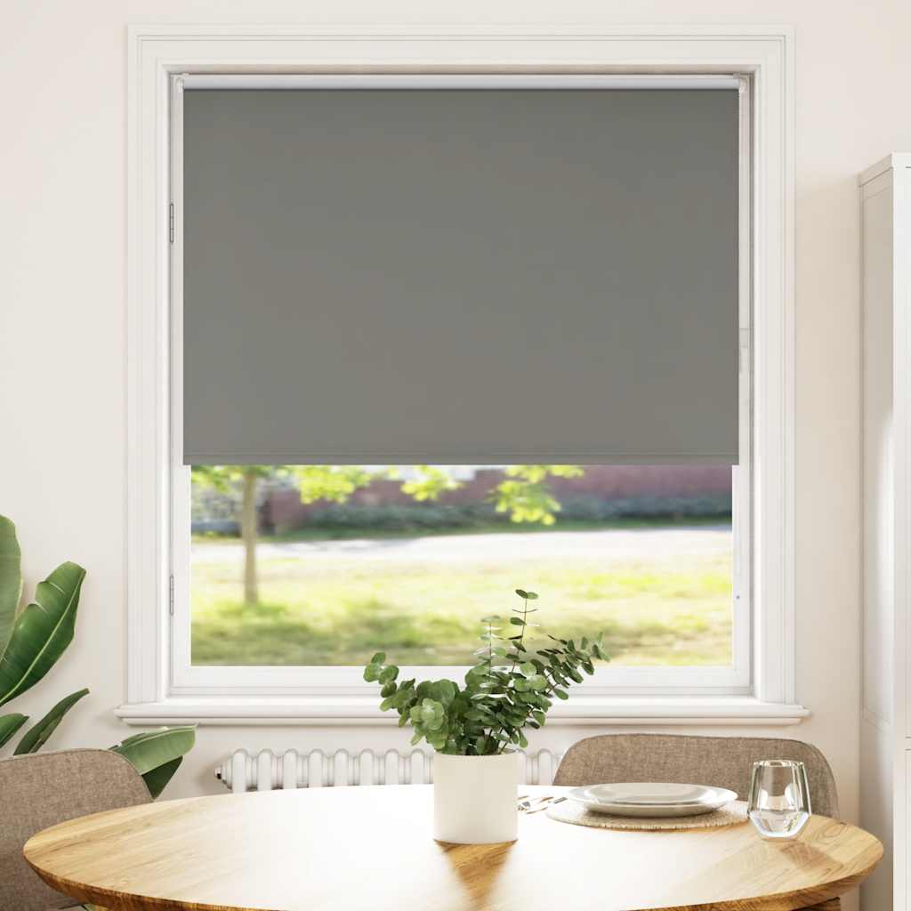 Roller Blind Blackout Grey 95x150 cm Fabric Width 90.7 cm Polyester - Sid & Sam