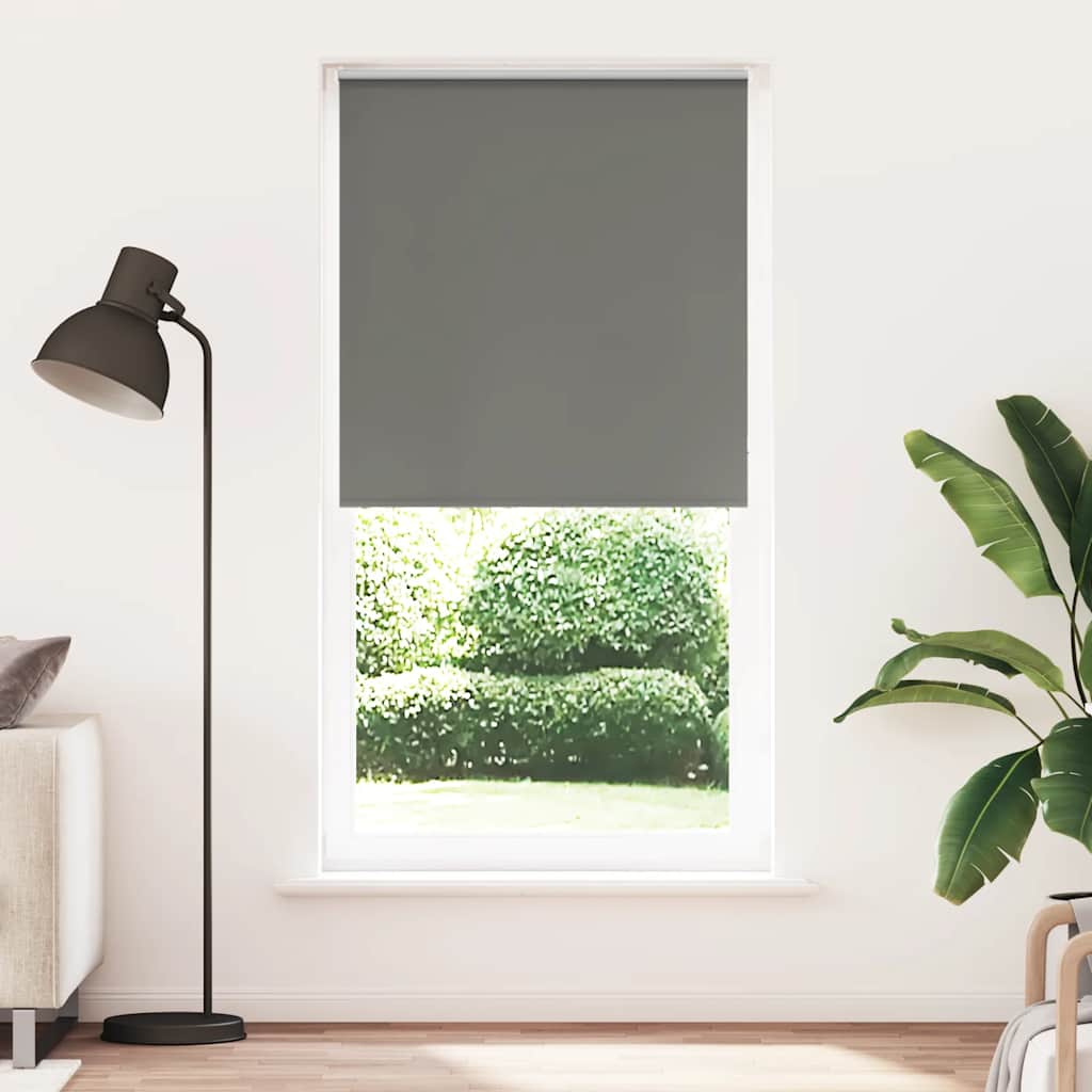 Roller Blind Blackout Grey 95x230 cm Fabric Width 90.7 cm Polyester - Charlotte Dunes