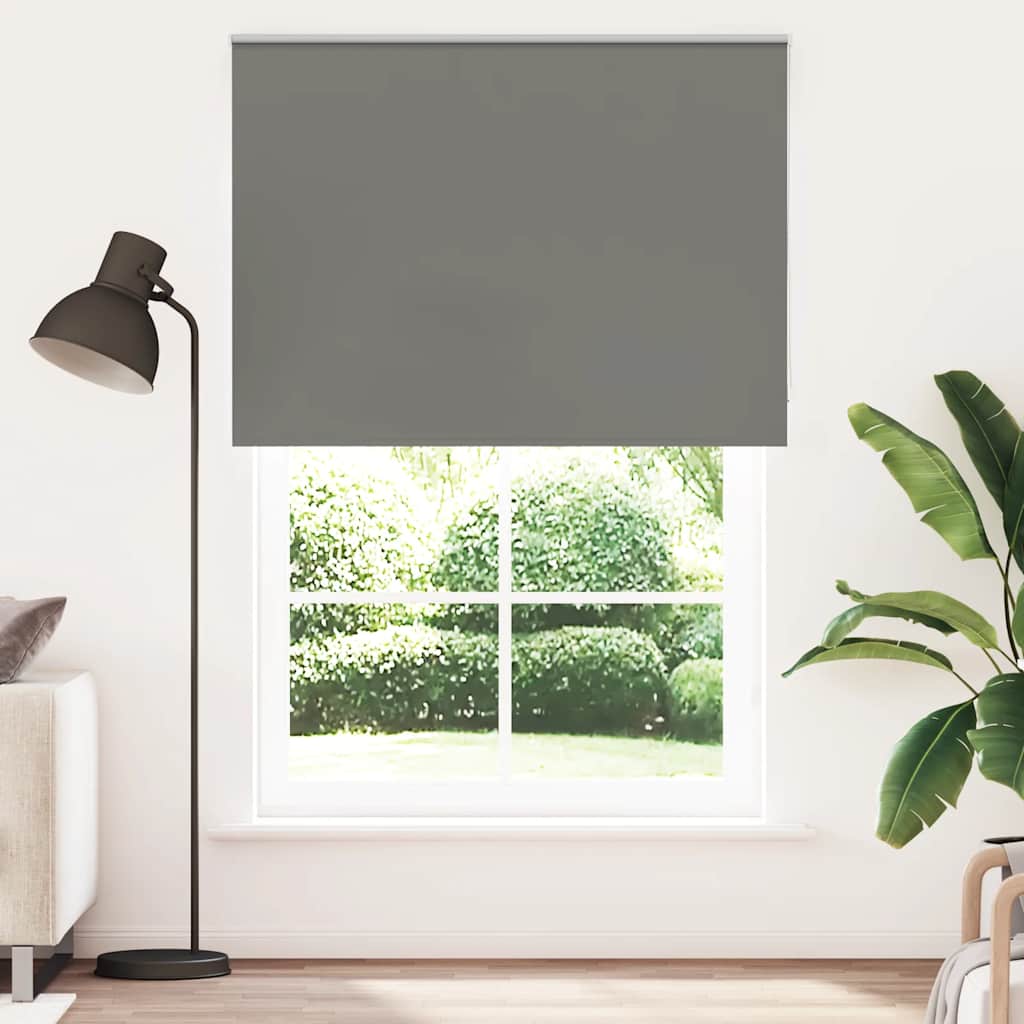 Roller Blind Blackout Grey 155x230 cm Fabric Width 151.6 cm Polyester - Charlotte Dunes