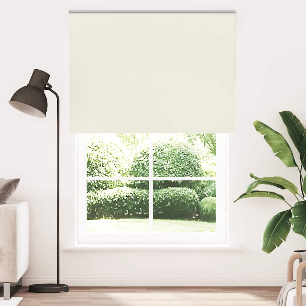 Roller Blind Blackout Off White 165x230 cm Fabric Width 161.6 cm Polyester - Direct Imports