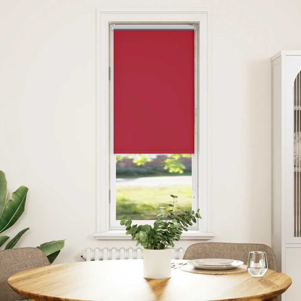 Roller Blind Blackout Red 50x130 cm Fabric Width 45.7 cm Polyester - The Home Maker