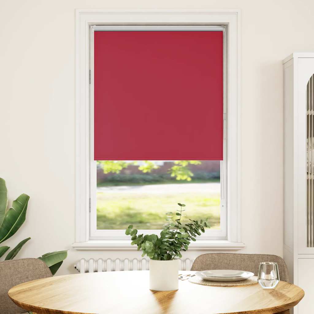 Roller Blind Blackout Red 75x130 cm Fabric Width 70.7 cm Polyester - Design Hut