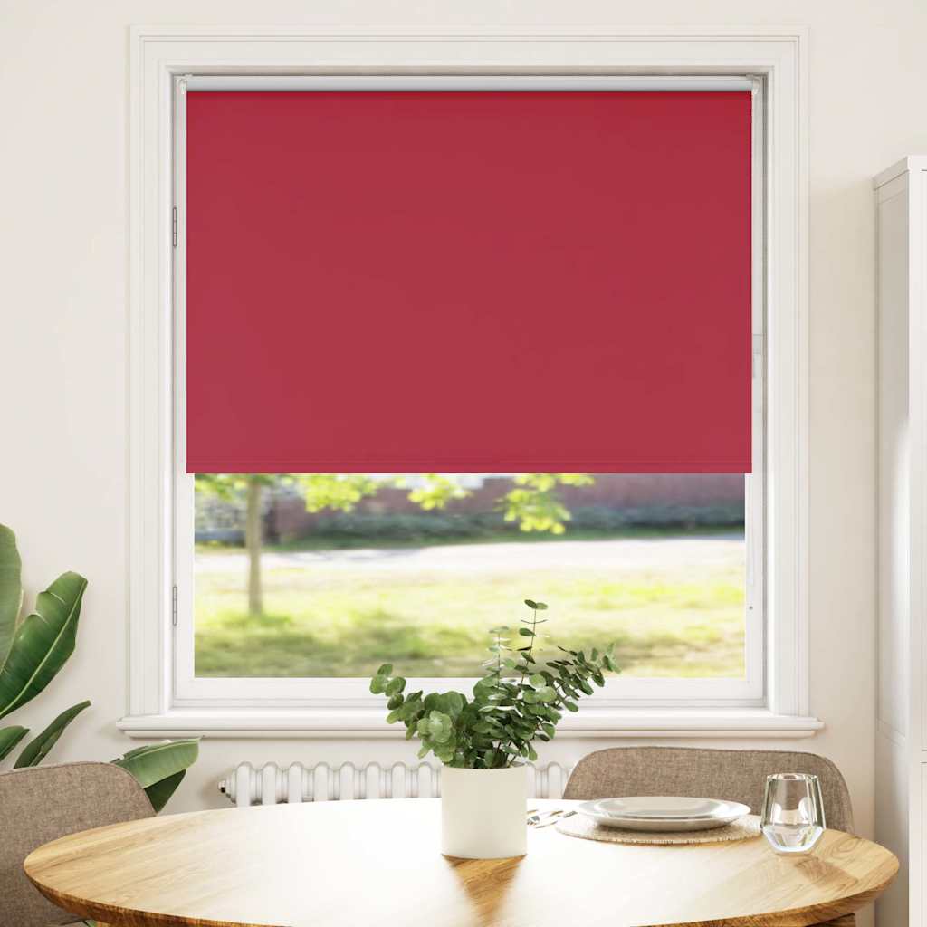 Roller Blind Blackout Red 110x130 cm Fabric Width 105.7 cm Polyester - Sid & Sam