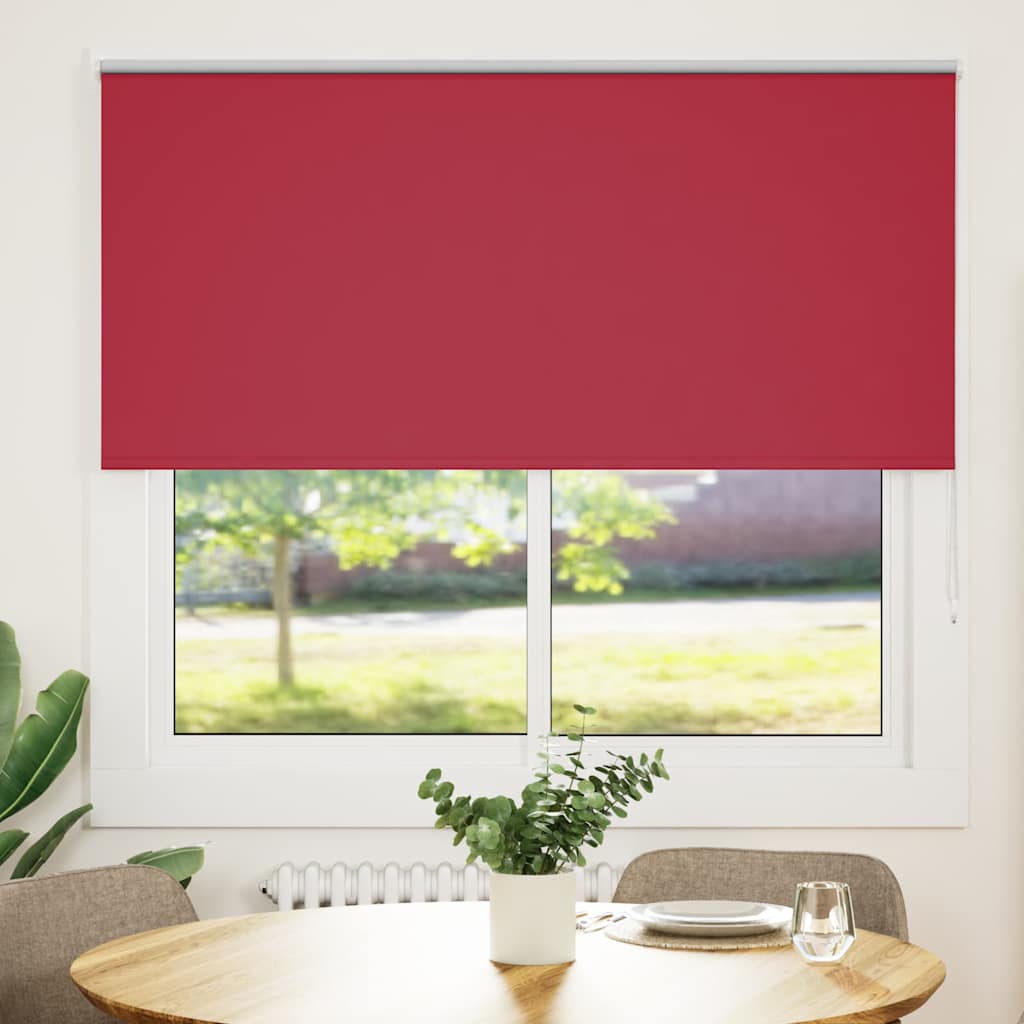 Roller Blind Blackout Red 145x150 cm Fabric Width 141.6 cm Polyester - Design Hut