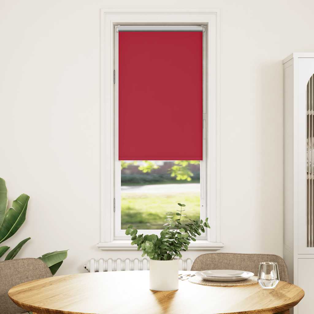 Roller Blind Blackout Red 40x175 cm Fabric Width 35.7 cm Polyester - Design Hut