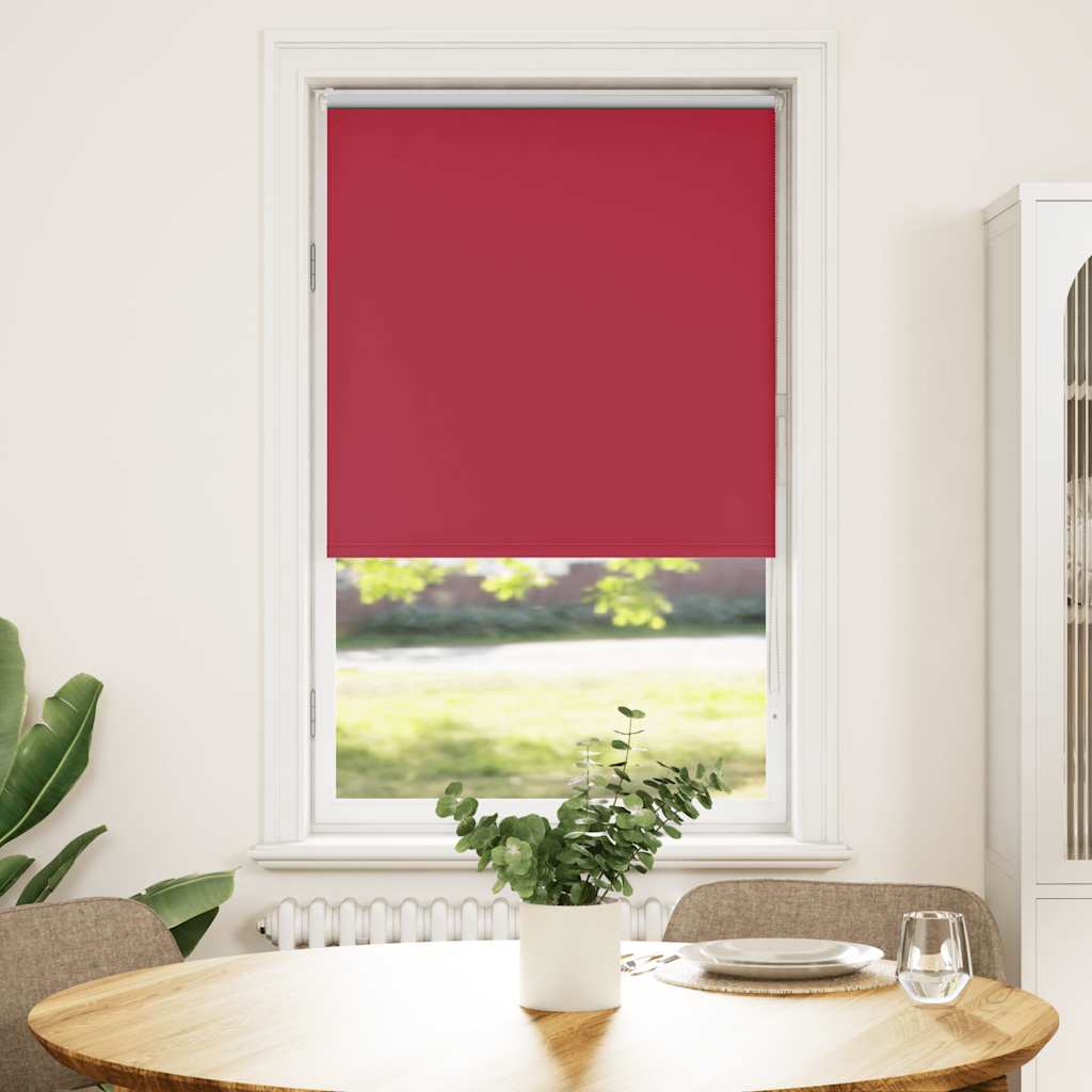 Roller Blind Blackout Red 75x175 cm Fabric Width 70.7 cm Polyester - Brittle & Co