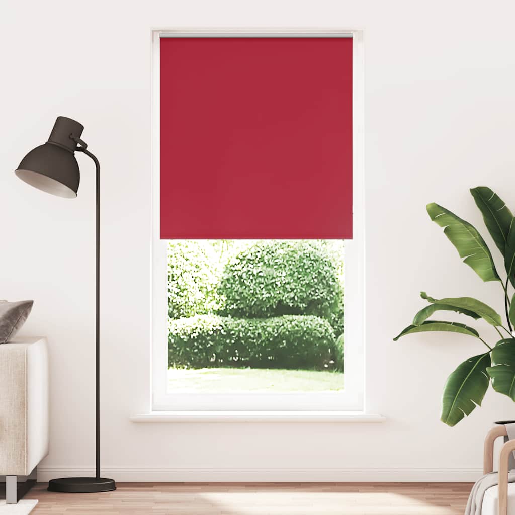 Roller Blind Blackout Red 105x210 cm Fabric Width 100.7 cm Polyester - Decor Base