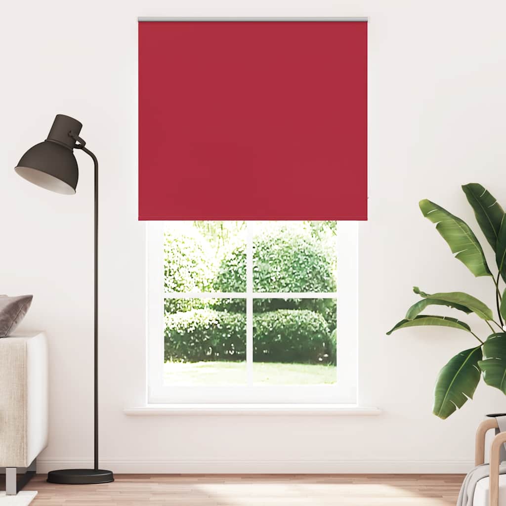 Roller Blind Blackout Red 125x210 cm Fabric Width 121.6 cm Polyester - Design Hut