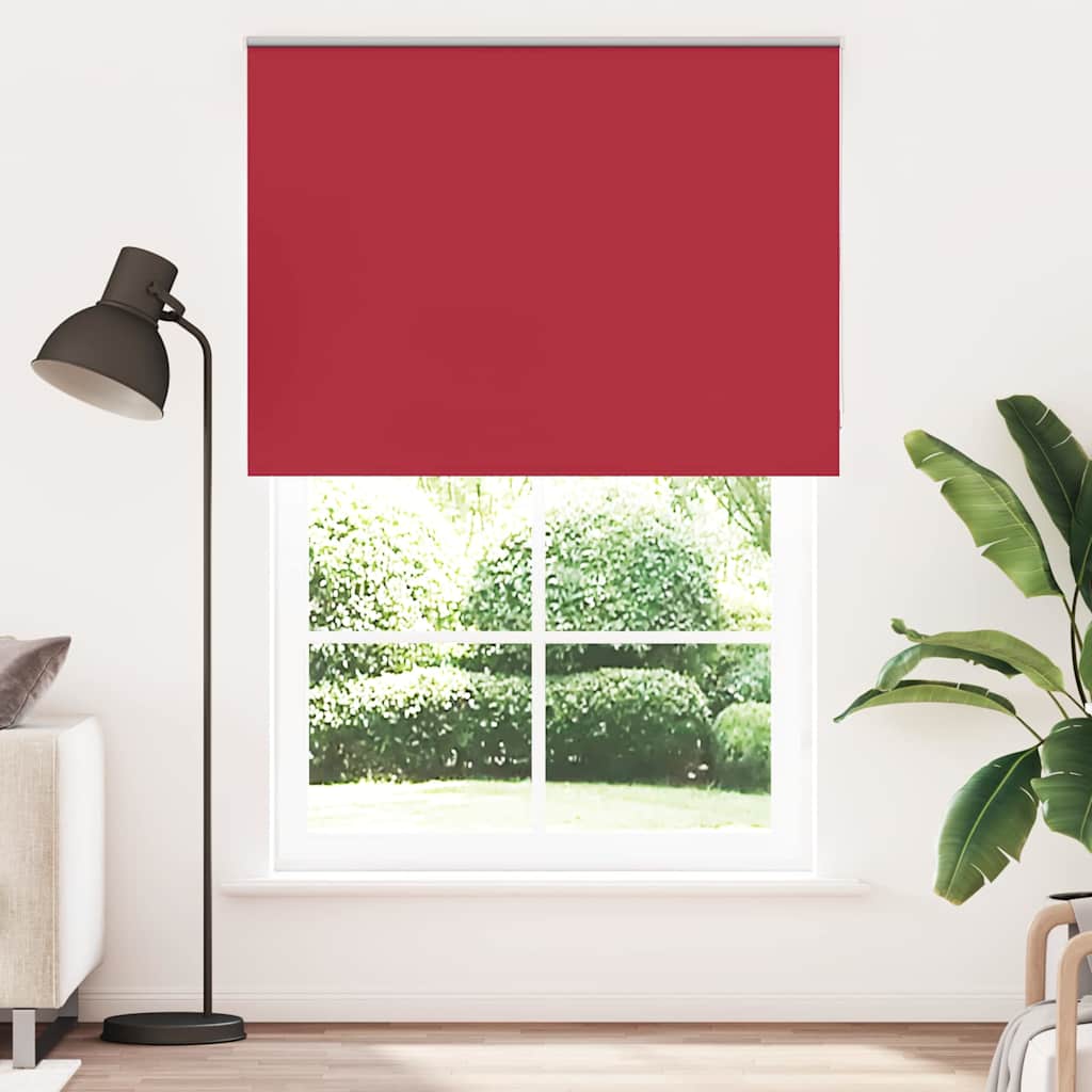 Roller Blind Blackout Red 145x210 cm Fabric Width 141.6 cm Polyester - The Home Maker