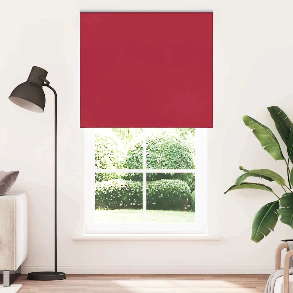 Roller Blind Blackout Red 125x230 cm Fabric Width 121.6 cm Polyester - Direct Imports