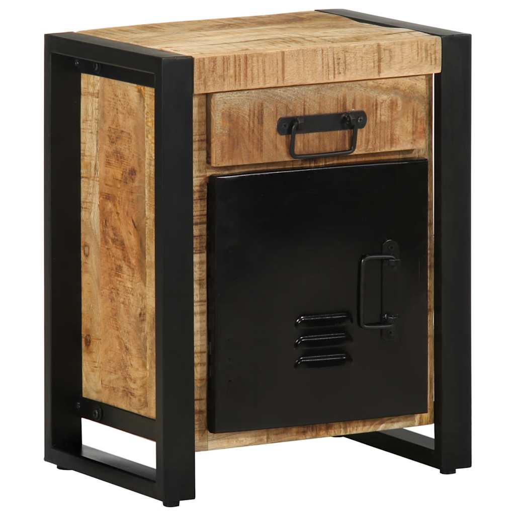 Bedside Cabinet 40x30x50 cm Solid Rough Wood Mango - Discount Dealers