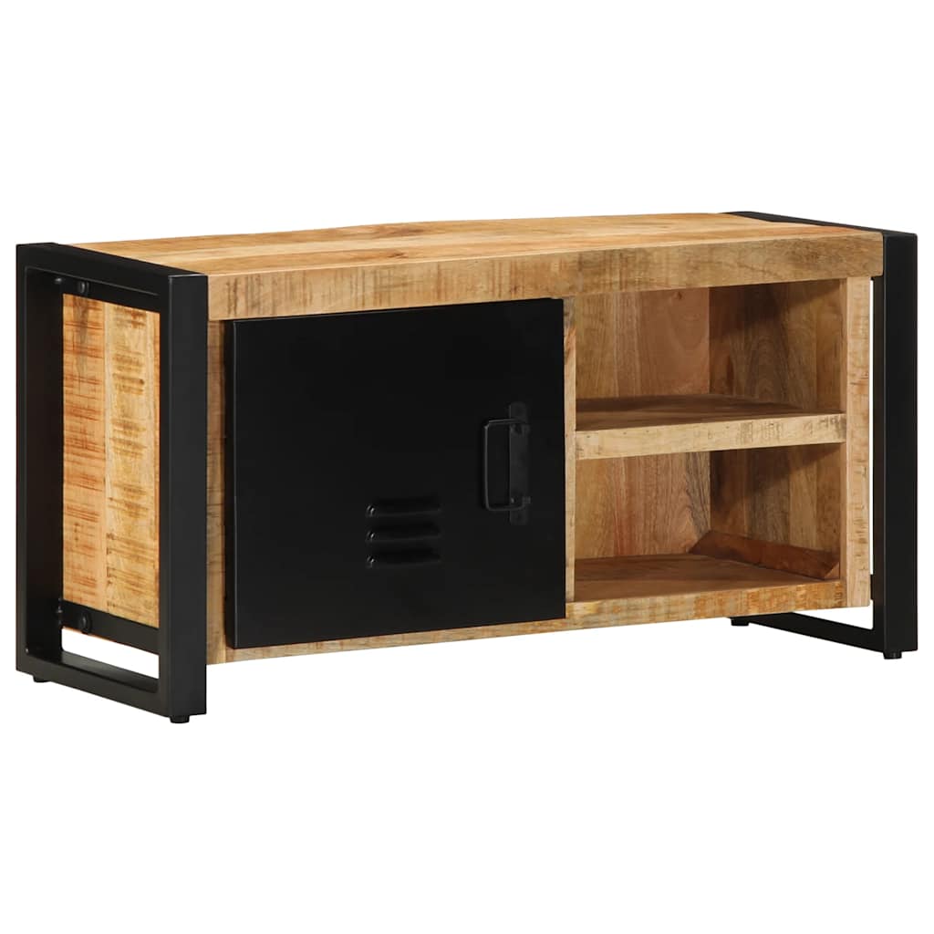 TV Cabinet 80x30x40 cm Solid Rough Wood Mango - Unbeatable Bargains