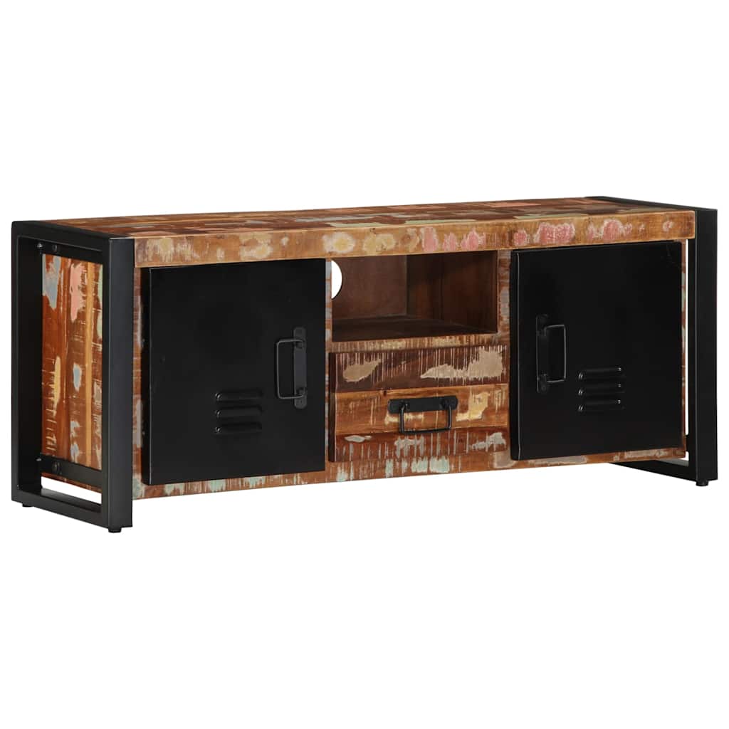 TV Cabinet 100x30x40 cm Solid Wood Reclaimed - Tyrell & Tyrell