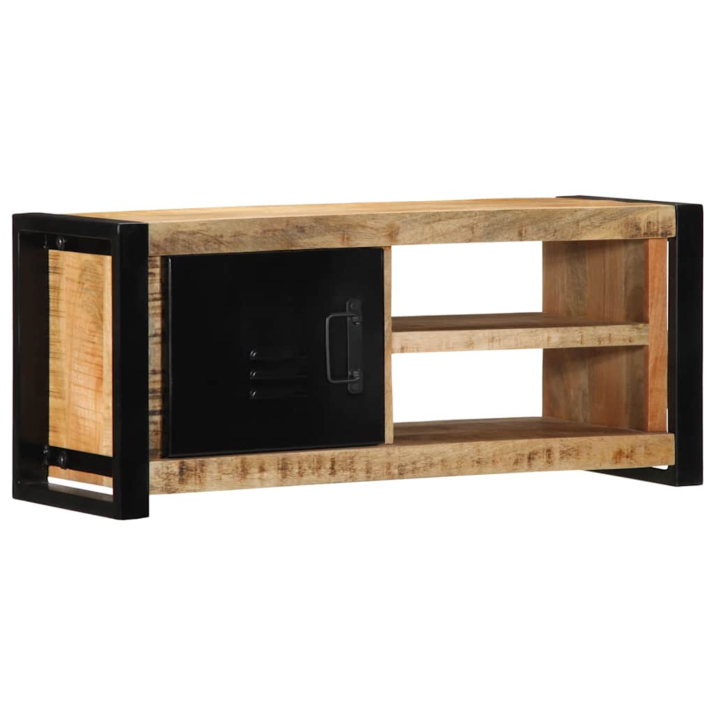 TV Cabinet 80x30x35 cm Solid Rough Wood Mango - Millennium Furniture