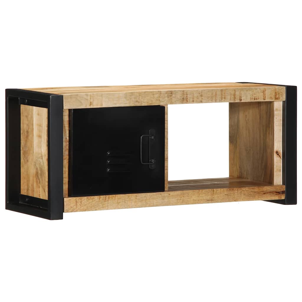TV Cabinet 80x30x35 cm Solid Rough Wood Mango - Direct Imports