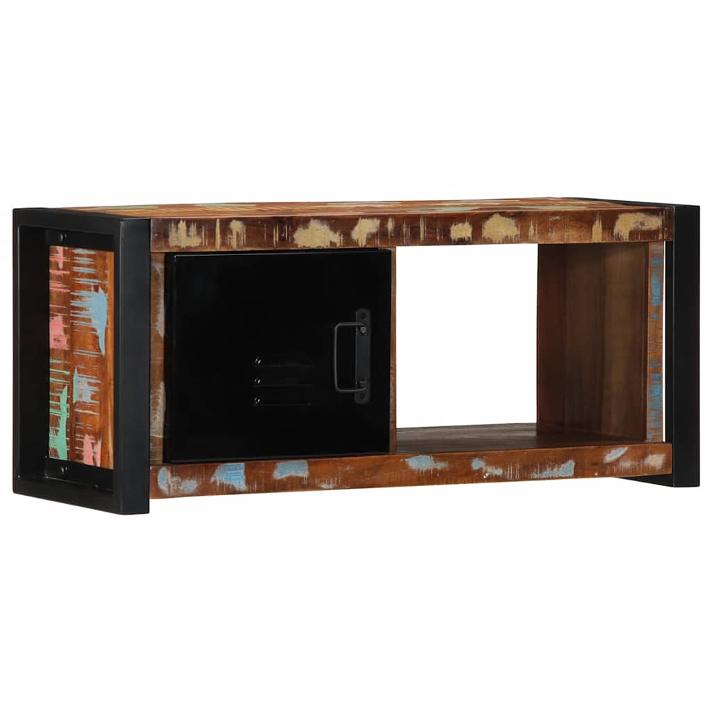 TV Cabinet 80x30x35 cm Solid Wood Reclaimed - Direct Imports