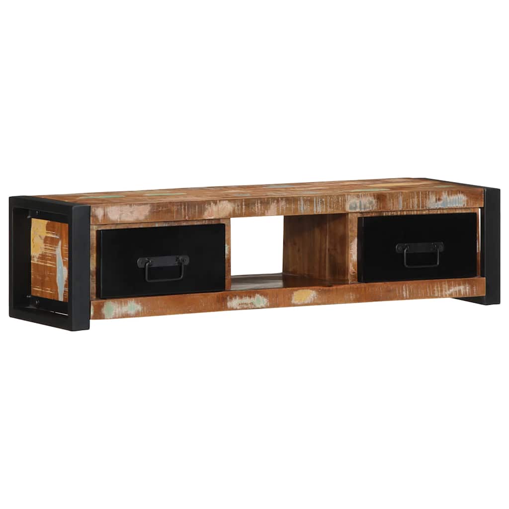 TV Cabinet 100x30x25 cm Solid Wood Reclaimed - Discount Dealers