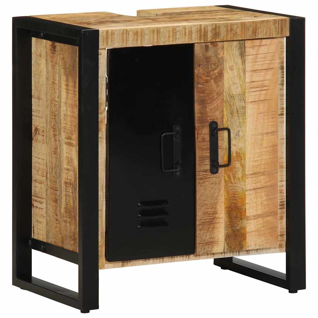 Bathroom Cabinet 55x35x60 cm Solid Wood Rough Mango - Merlin Deals