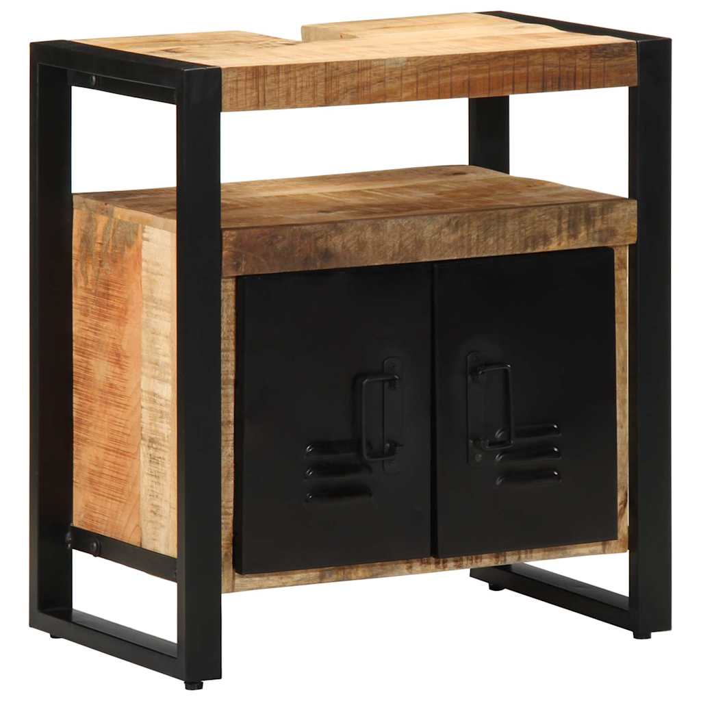 Bathroom Sink Cabinet 55x35x60 cm Solid Rough Wood Pine - The Home Maker