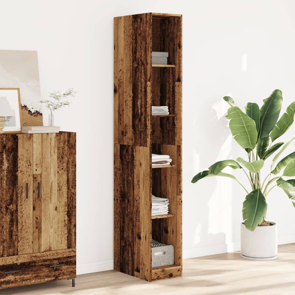 Wardrobe Old Wood 30x50x200 cm Engineered Wood - vid-3307709 - Charlotte Dunes