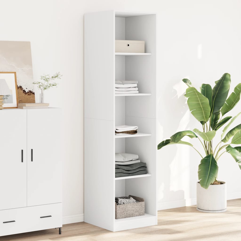Wardrobe White 50x50x200 cm Engineered Wood - Charlotte Dunes