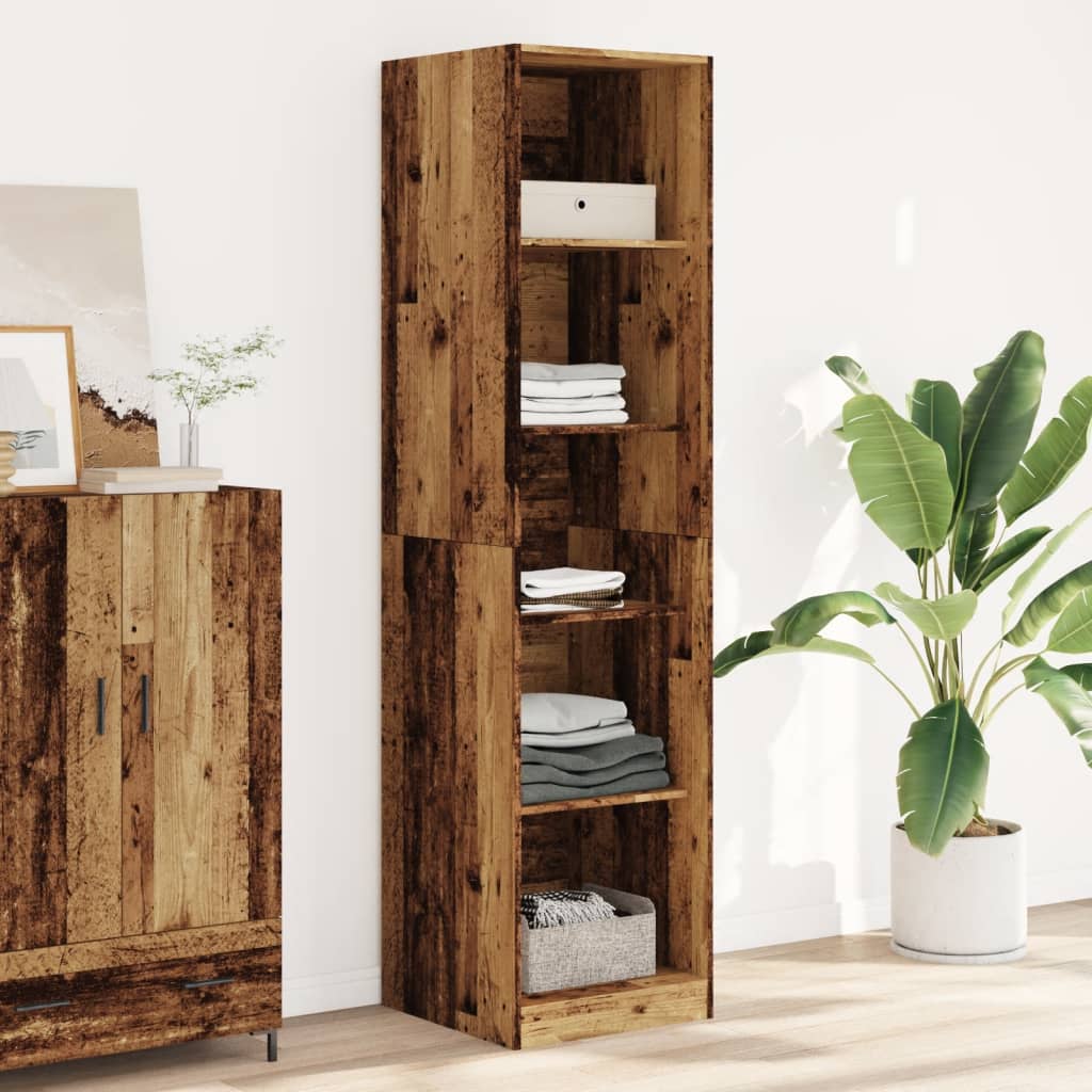 Wardrobe Old Wood 50x50x200 cm Engineered Wood - vid-3307718 - Charlotte Dunes