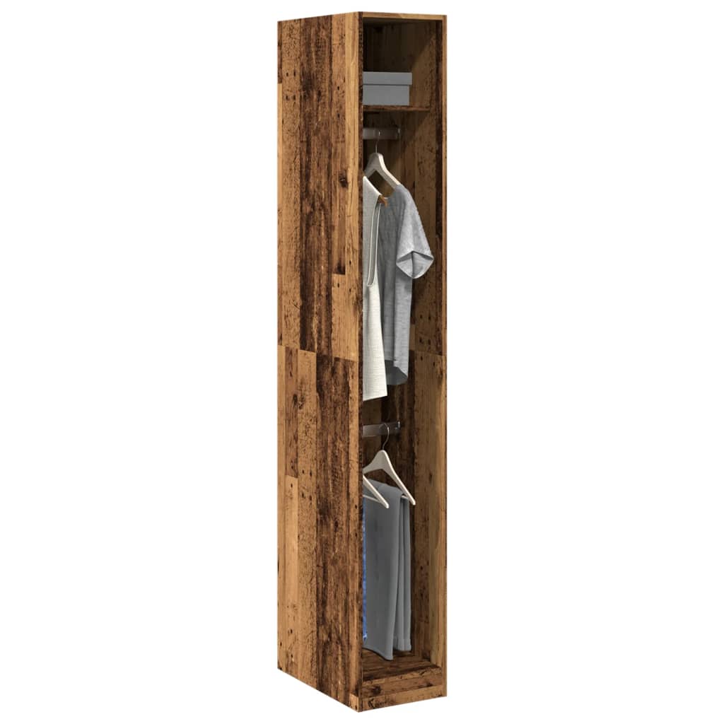 Wardrobe Old Wood 30x50x200 cm Engineered Wood - vid-3307781 - Charlotte Dunes